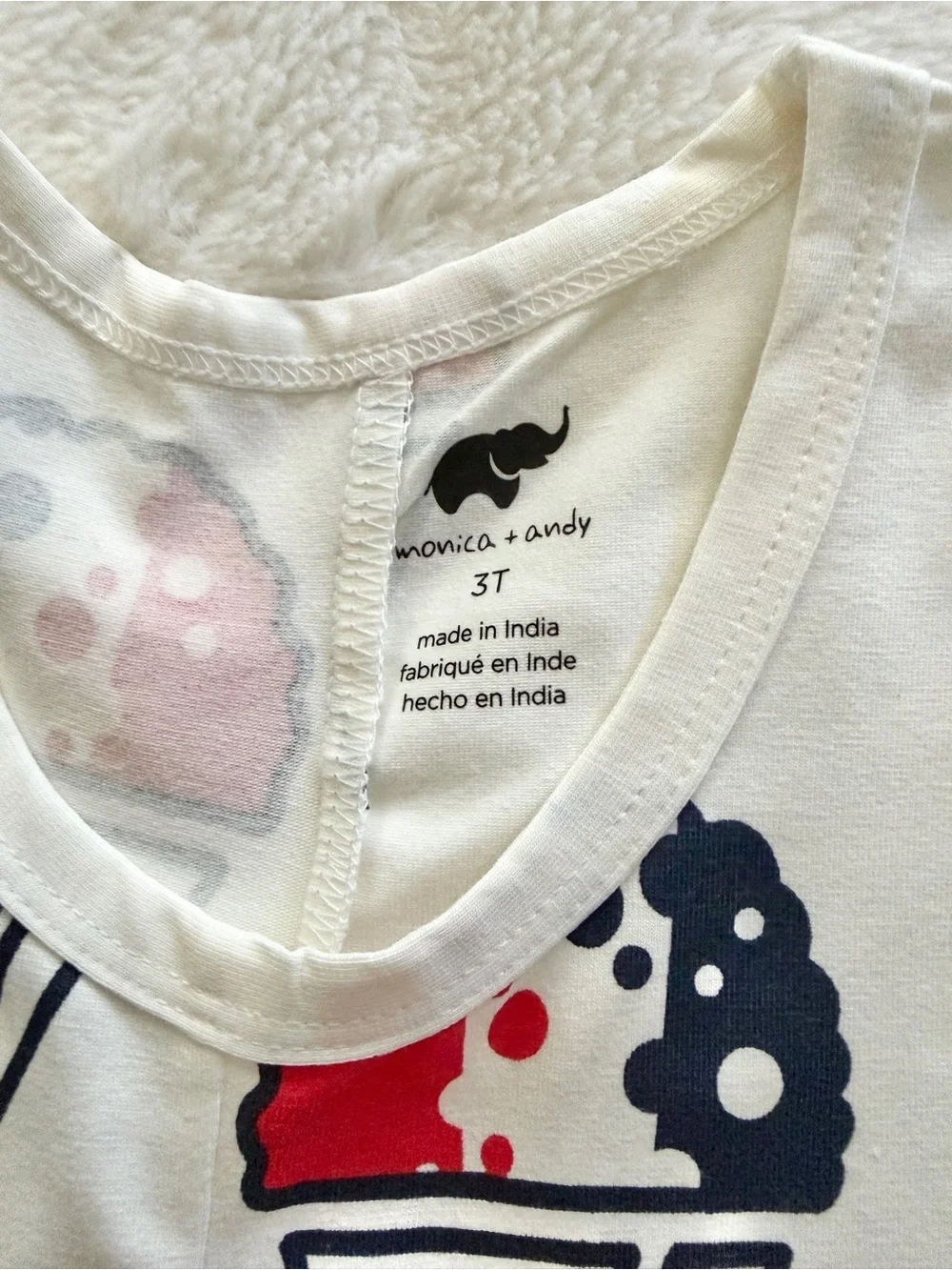 Monica + Andy Snow Cone Stripes Americana Dress White Red Blue Size 3T